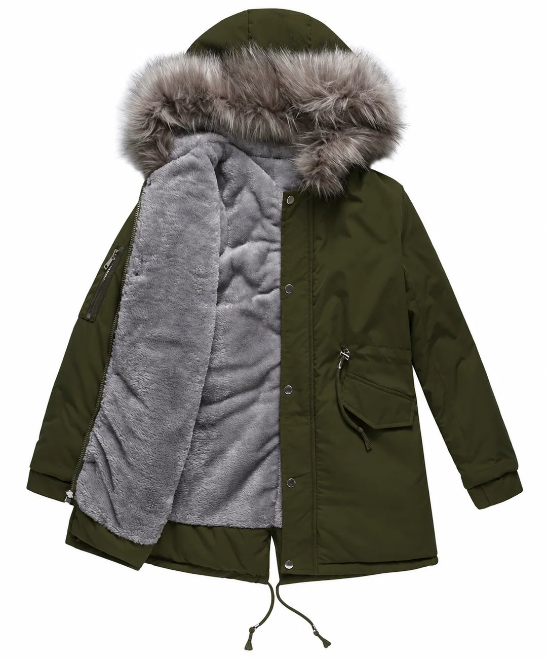 Eleanor | Women's Faux Fur Hood Fleece Lined Parka