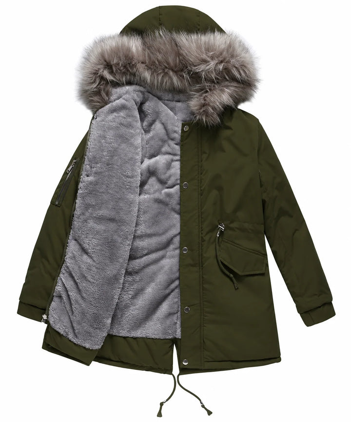Eleanor | Women's Faux Fur Hood Fleece Lined Parka