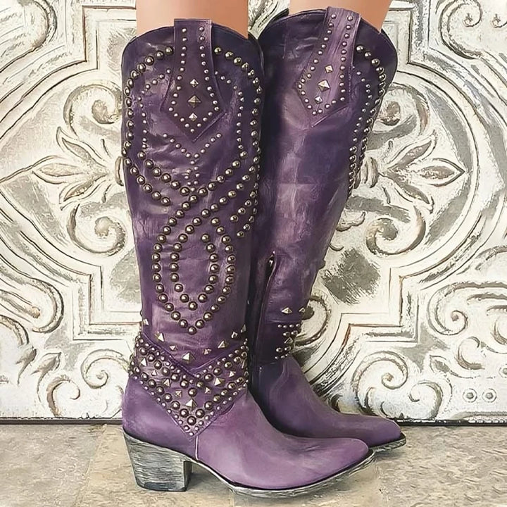 Ellie | Women's Studded Western Boots