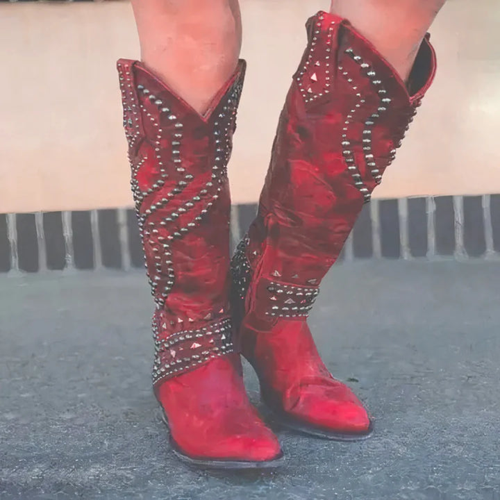 Ellie | Women's Studded Western Boots