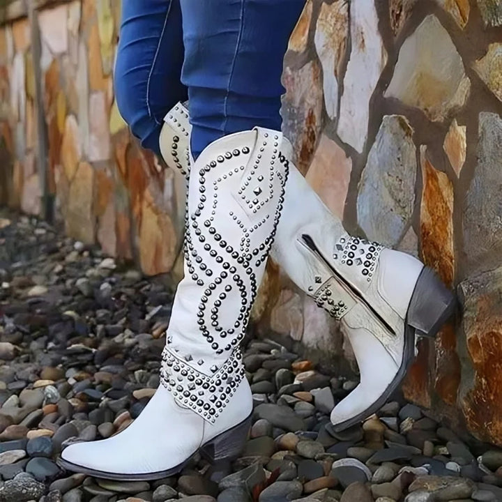 Ellie | Women's Studded Western Boots