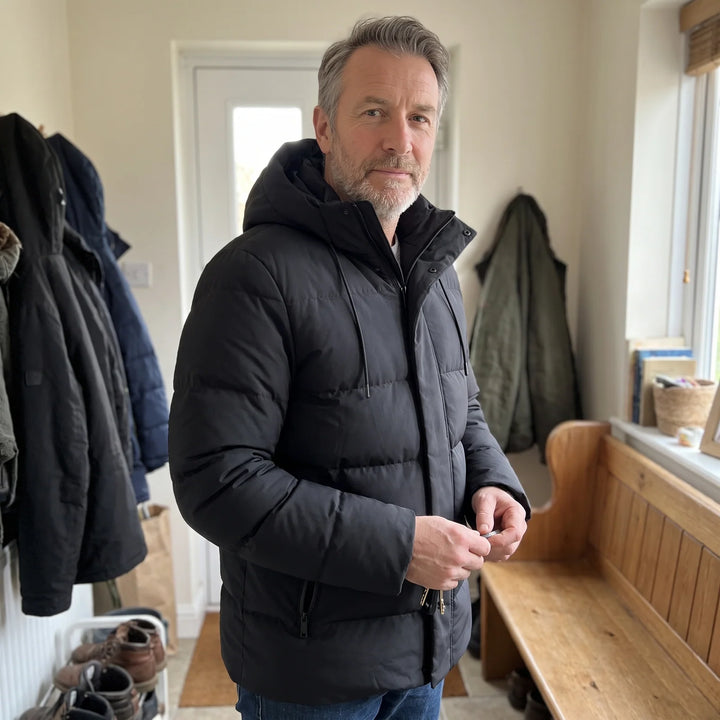 Elliot | Men's Padded Zip Front Parka Coat