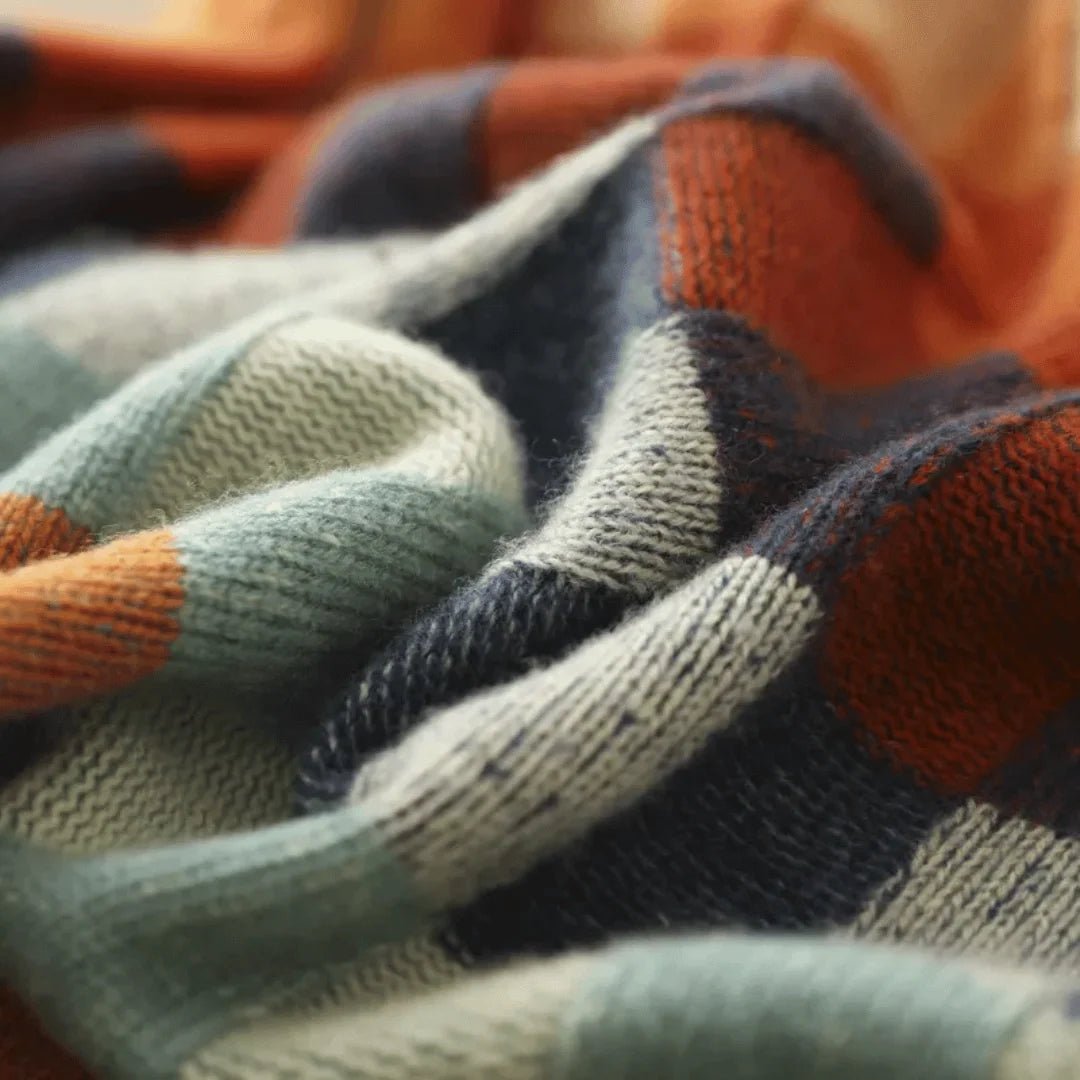 Emmanuelle | Women's Patchwork Turtleneck Sweater
