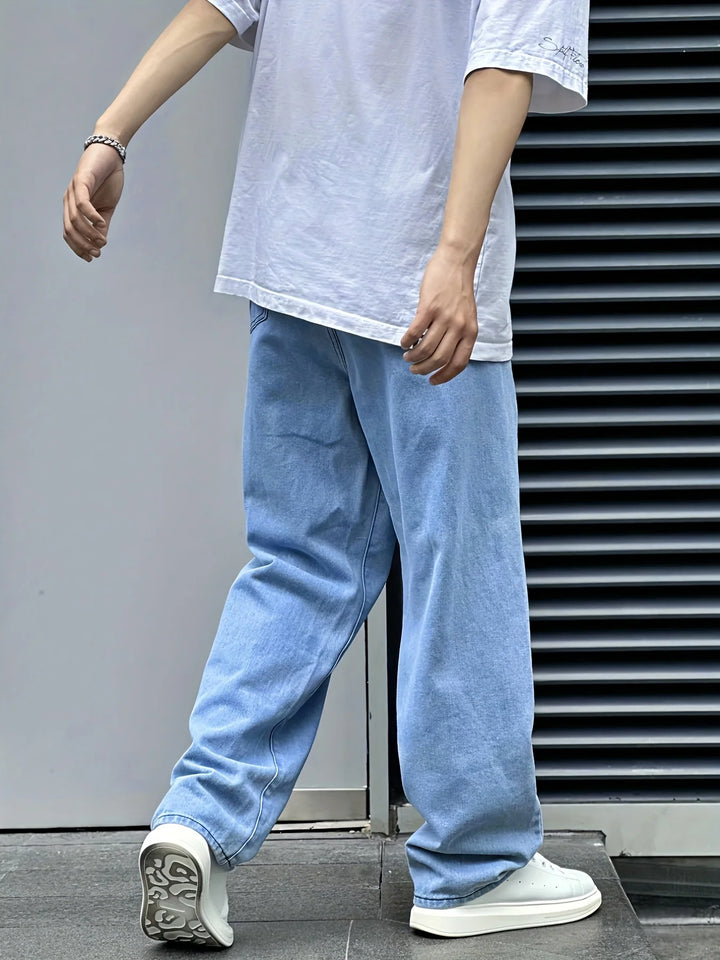 Ethan | Men's Relaxed Wide-Leg Jeans