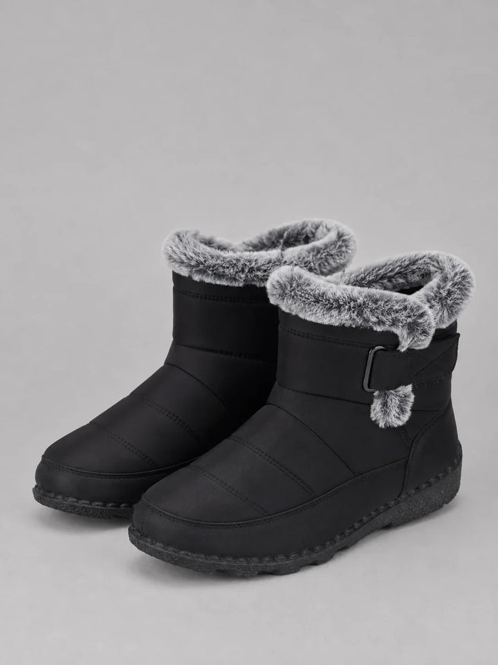 Ethel | Women's Faux Fur Lined Quilted Winter Boots