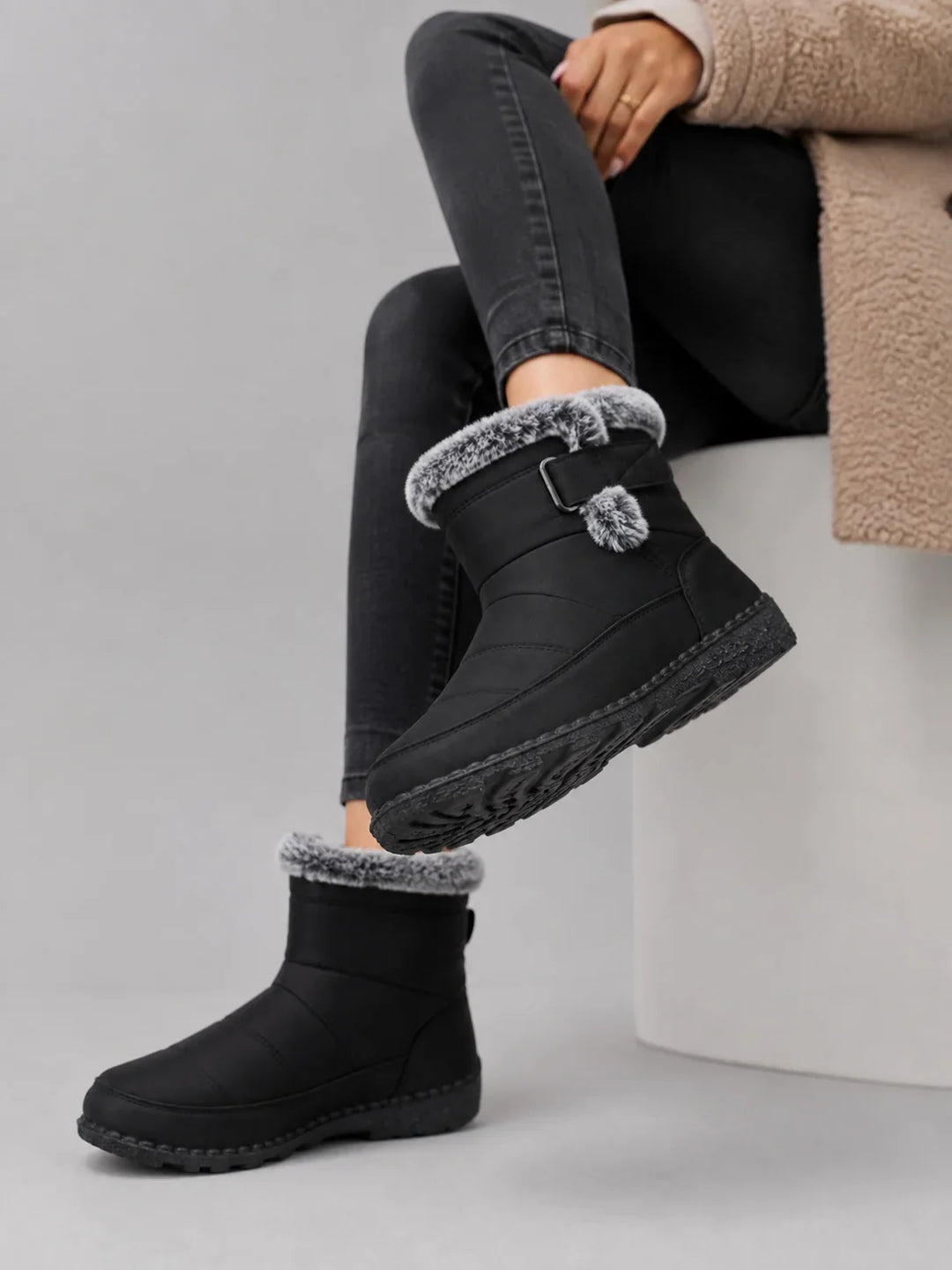 Ethel | Women's Faux Fur Lined Quilted Winter Boots