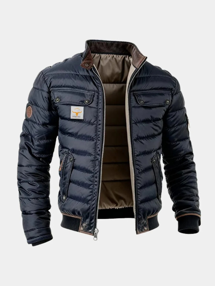 Evan | Men's Quilted Bomber Jacket