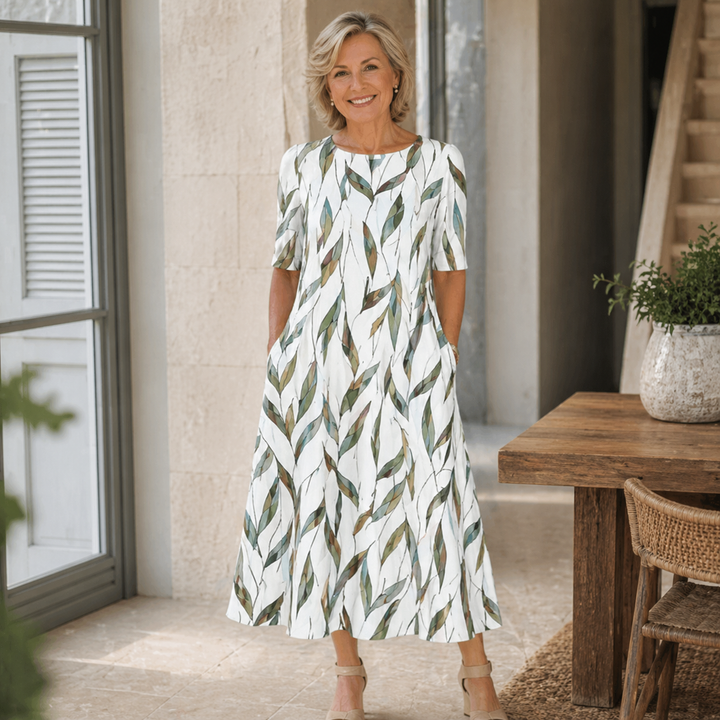 Arlene - Elegant Floral Midi Dress