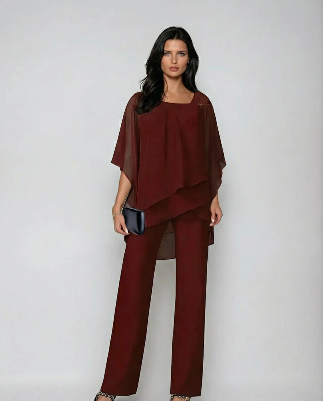 Faye | Women's Cold-Shoulder Wide-Leg Set