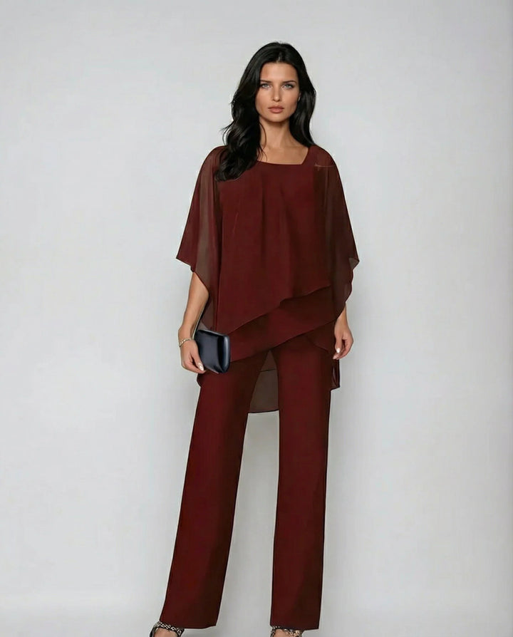 Faye | Women's Cold-Shoulder Wide-Leg Set