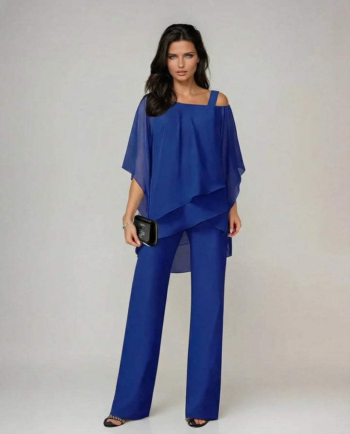 Faye | Women's Cold-Shoulder Wide-Leg Set