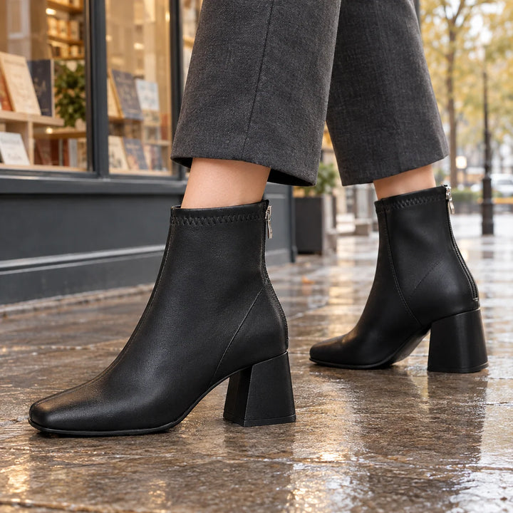 Fergus | Women's Ankle Height Square Toe Boots
