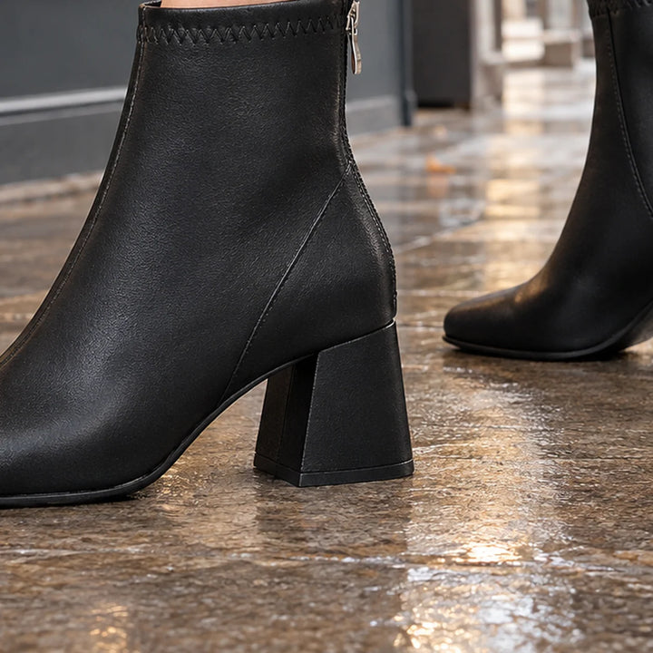 Fergus | Women's Ankle Height Square Toe Boots