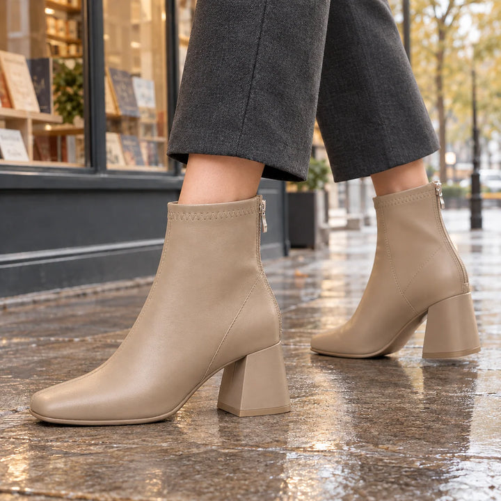 Fergus | Women's Ankle Height Square Toe Boots