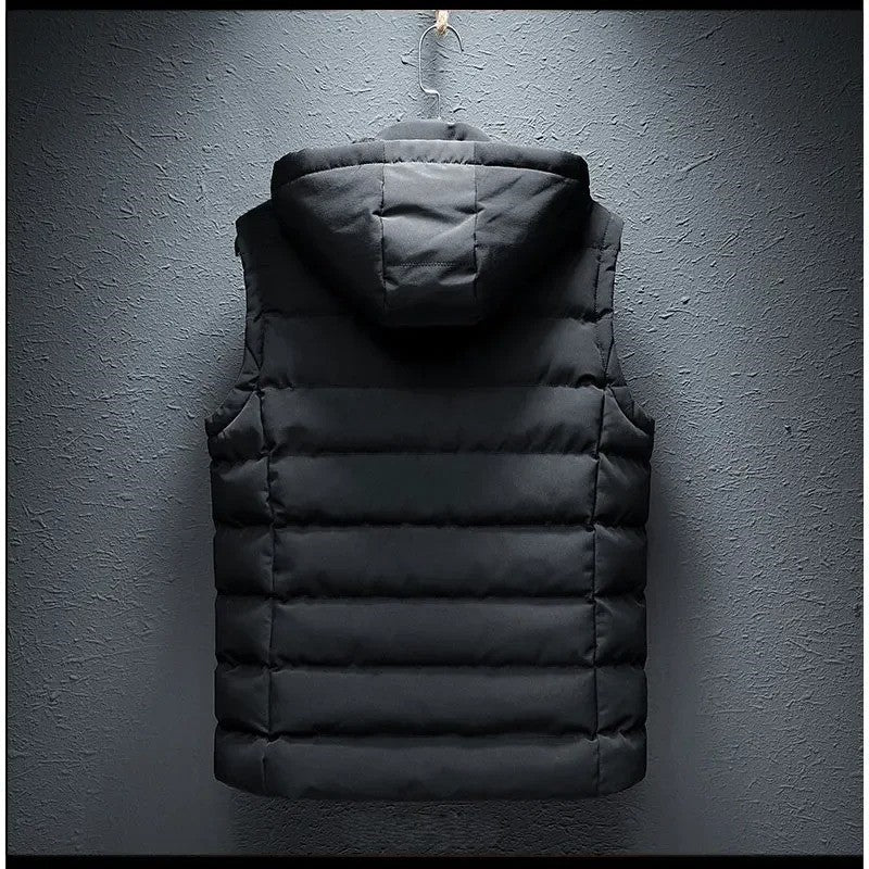 Finnegan | Men's Puffer Vest Hood Zip Fastening Padded