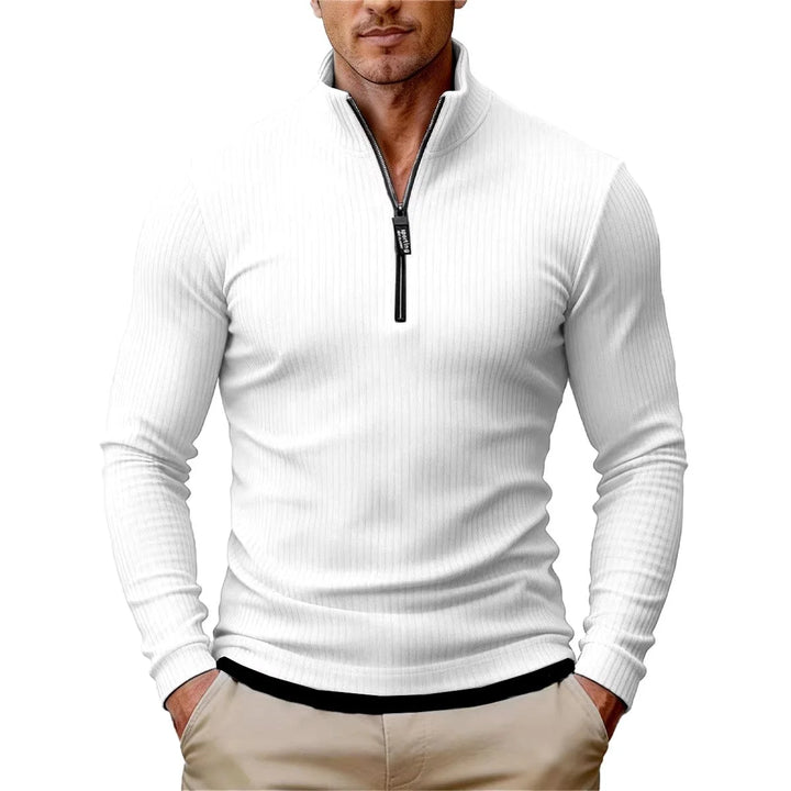 Fraser | Men's Slim Fit Ribbed Half Zip Sweater
