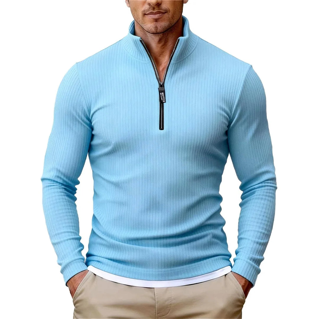 Fraser | Men's Slim Fit Ribbed Half Zip Sweater