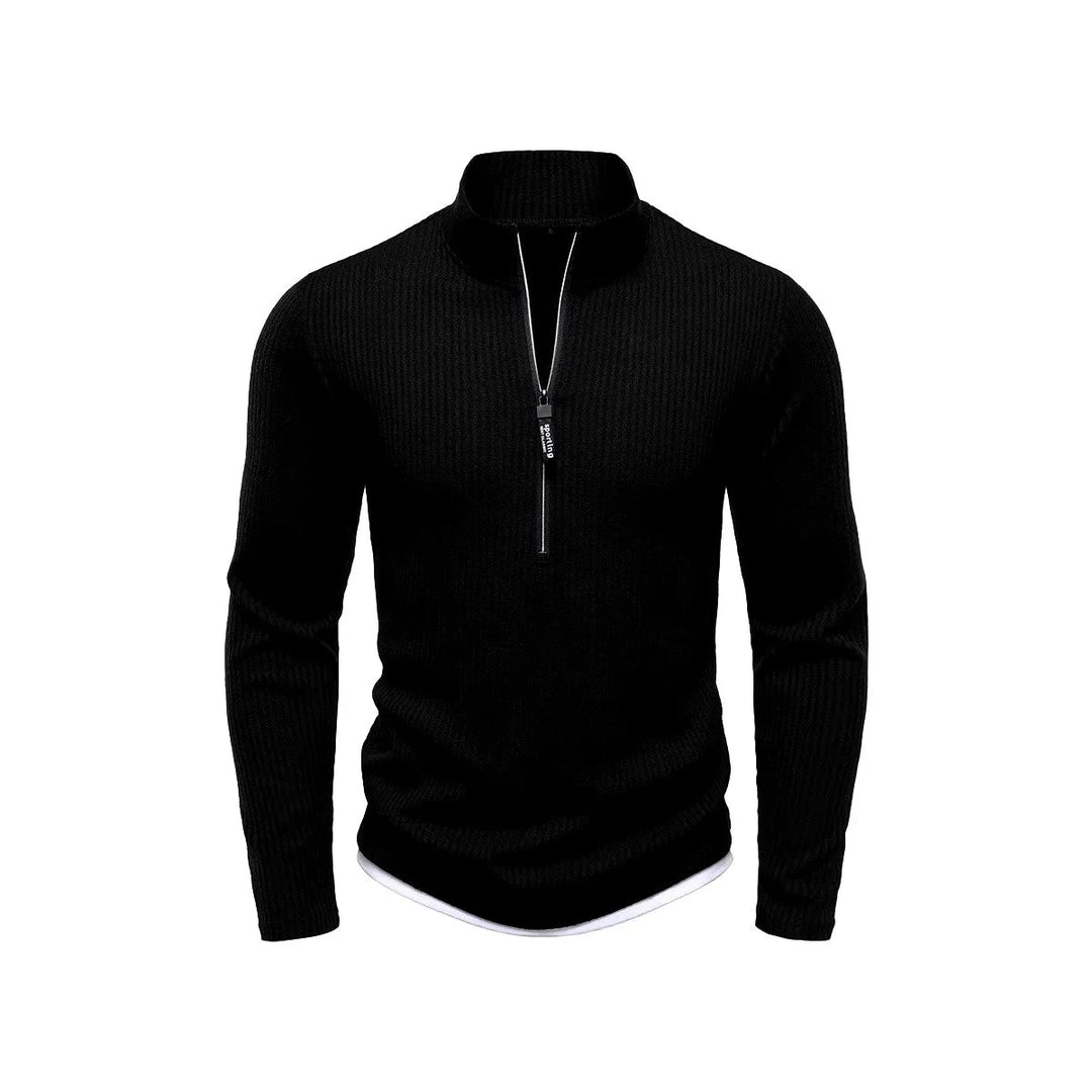 Fraser | Men's Slim Fit Ribbed Half Zip Sweater