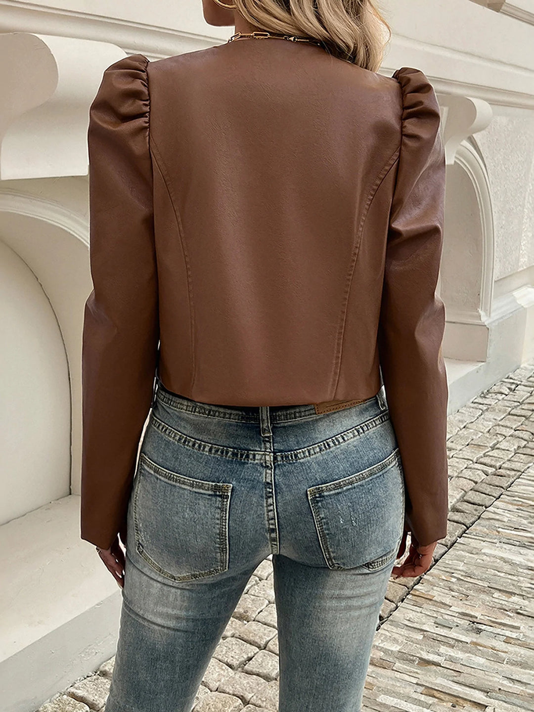 Gabrielle | Women's Puff Sleeve Cropped Jacket