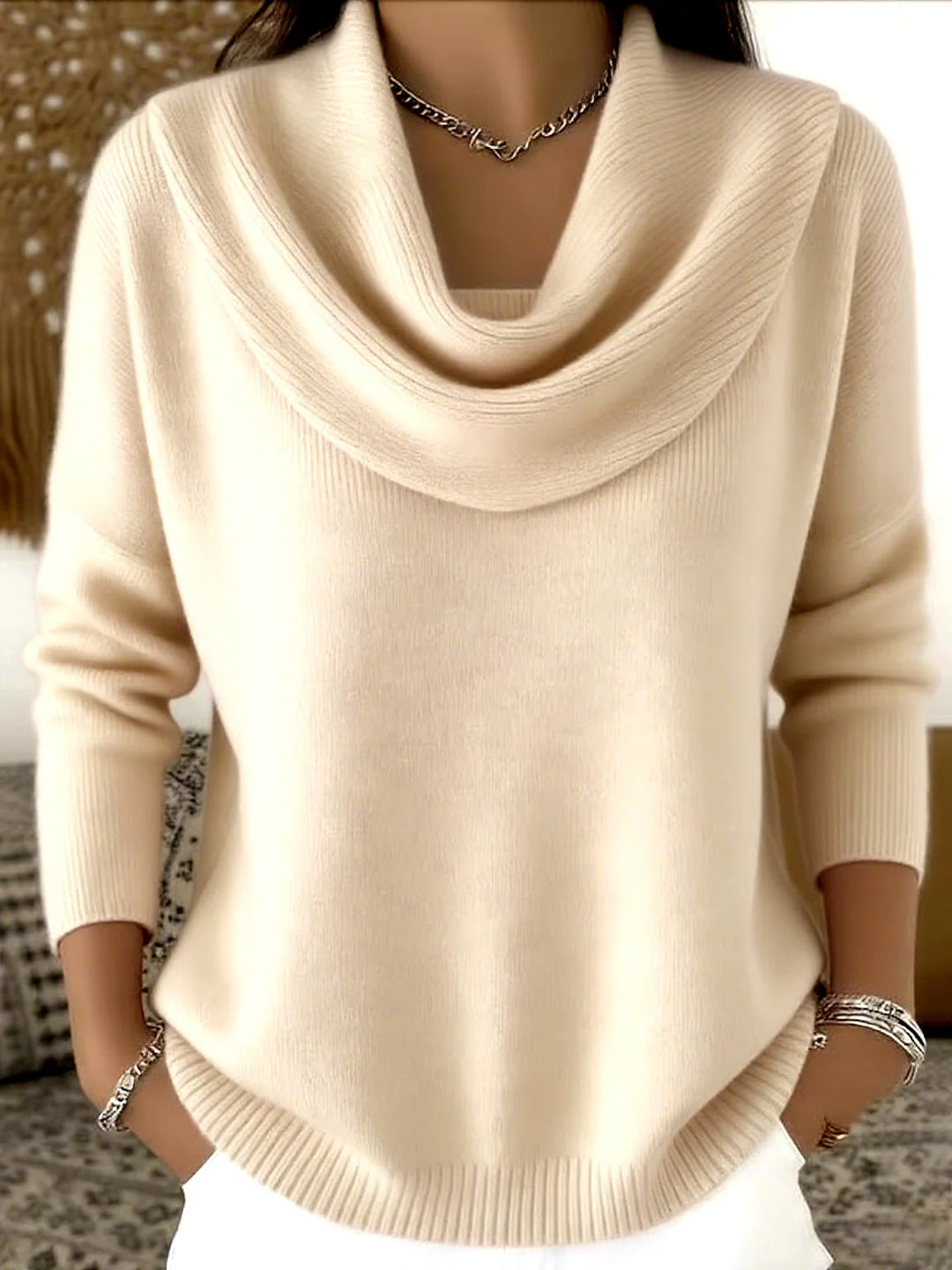 Geneviève | Women's Cowl Neck Sweater