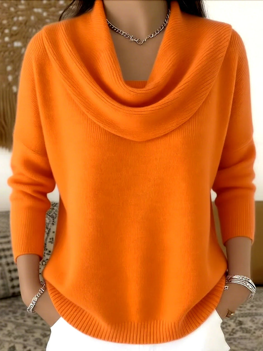 Geneviève | Women's Cowl Neck Sweater