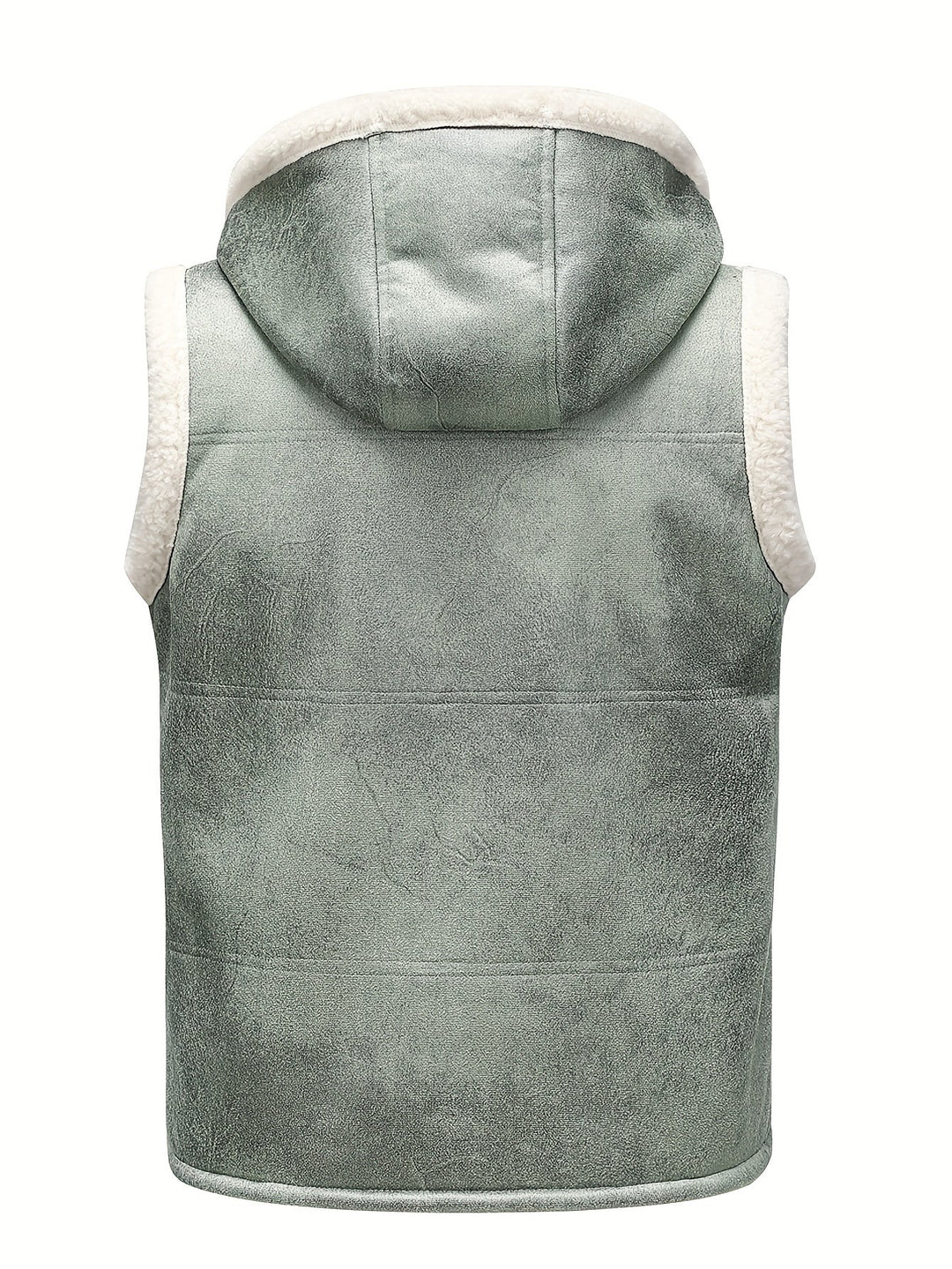 George | Men's Hooded Zip Up Faux Shearling Vest