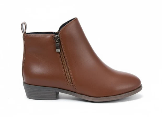 Georgie | Women's Classic Side Zip Block Heel Ankle Boots