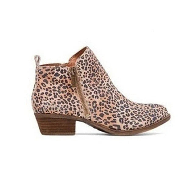 Georgie | Women's Classic Side Zip Block Heel Ankle Boots