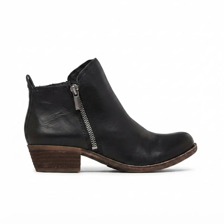 Georgie | Women's Classic Side Zip Block Heel Ankle Boots