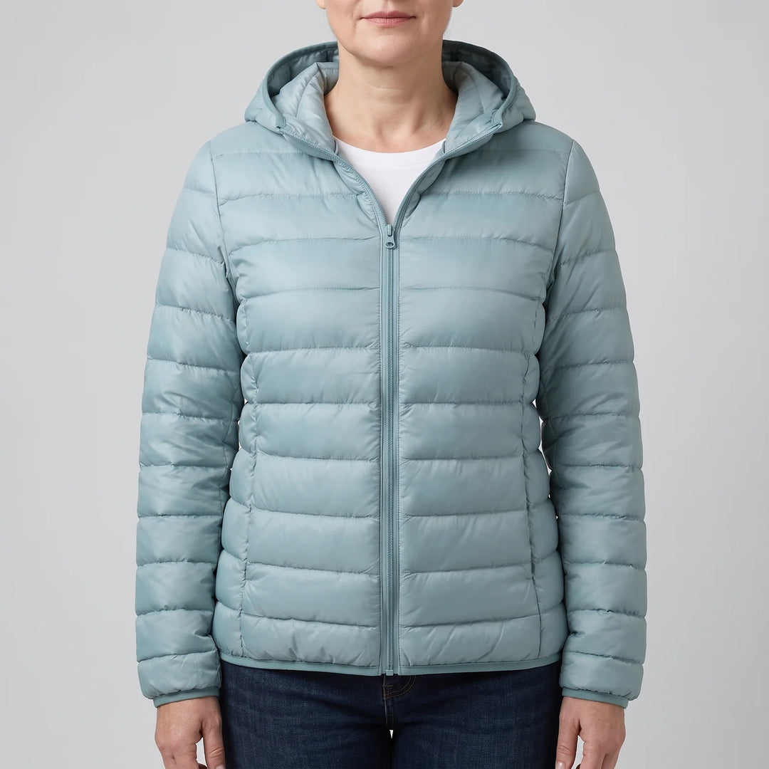 Gina | Women's Relaxed Zip Up Hooded Puffer Jacket