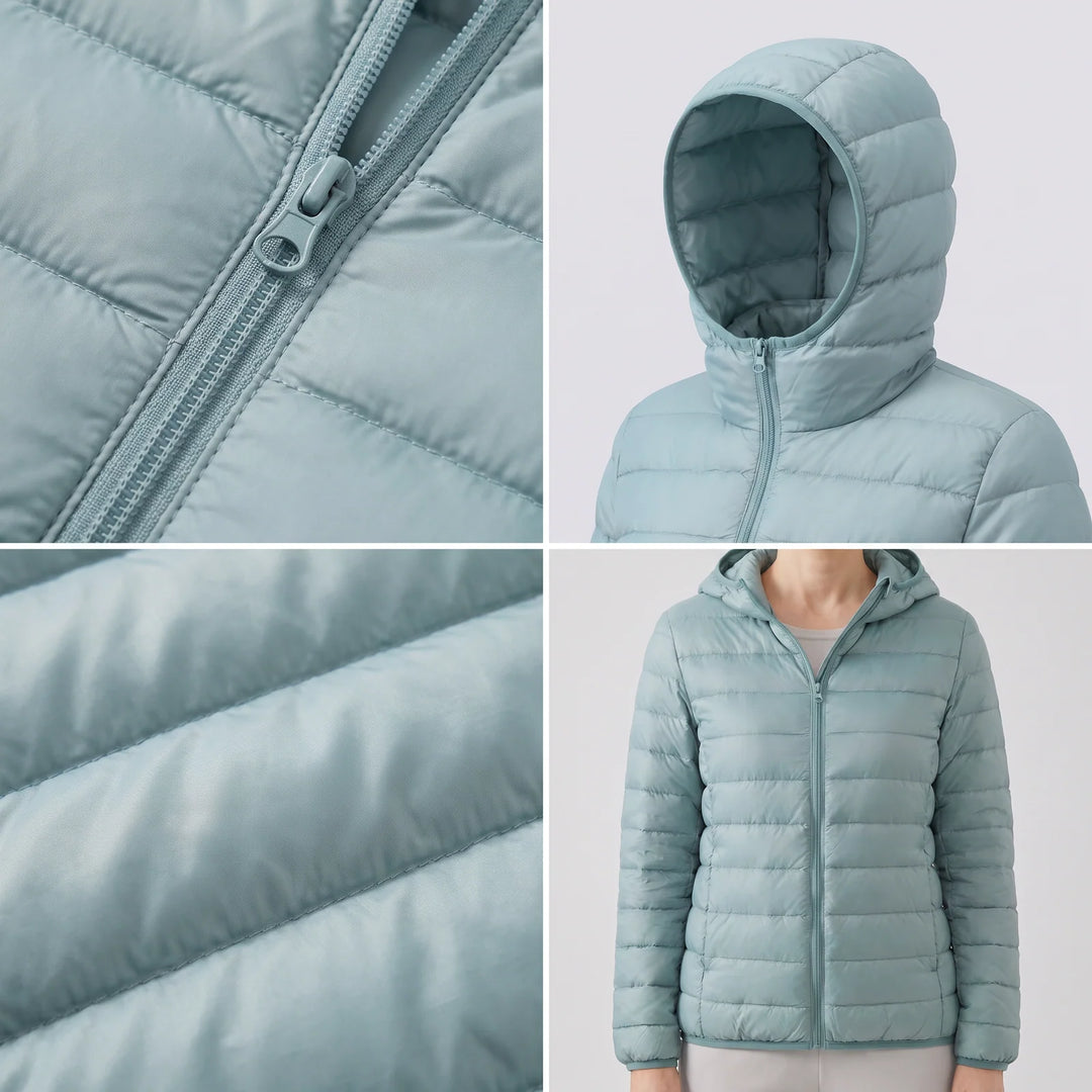 Gina | Women's Relaxed Zip Up Hooded Puffer Jacket