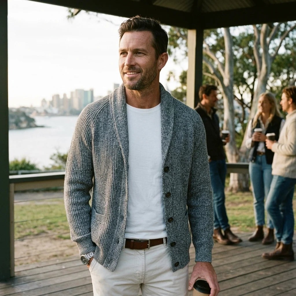 Gordon | Men's Shawl Collar Button-Front Cardigan