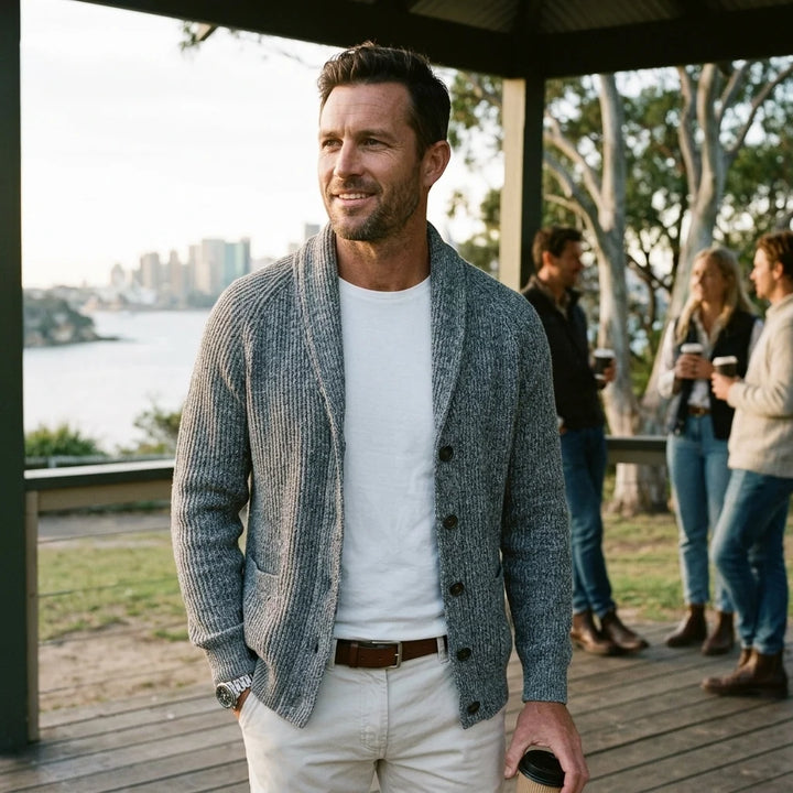 Gordon | Men's Shawl Collar Button-Front Cardigan