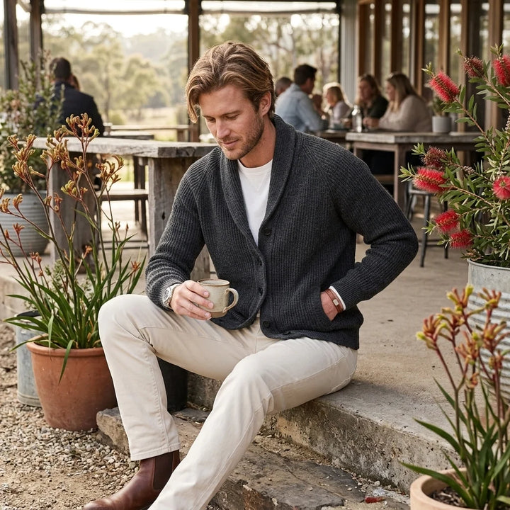 Gordon | Men's Shawl Collar Button-Front Cardigan