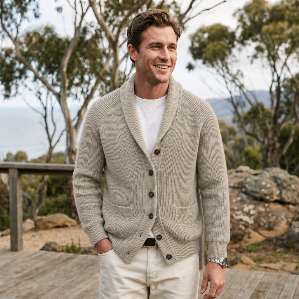 Gordon | Men's Shawl Collar Button-Front Cardigan