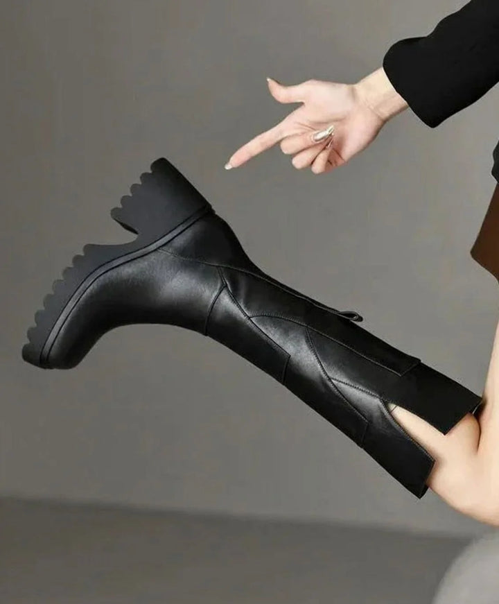 Grace | Women's Chunky Platform Block Heel Knee High Boots