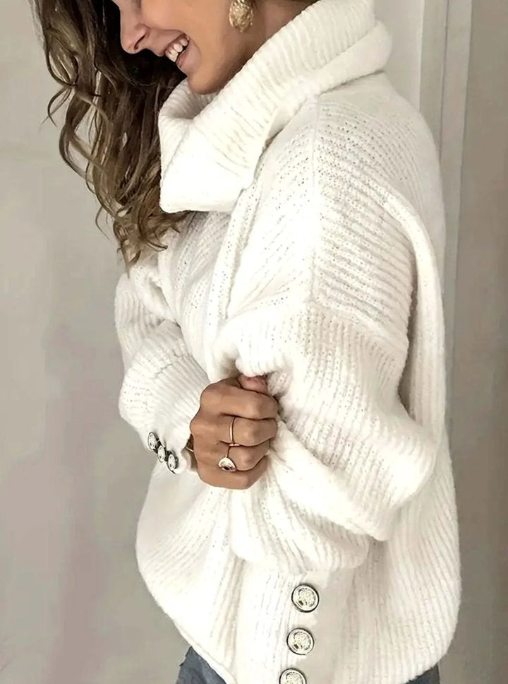 Haley | Women's Cowl Neck Ribbed Jumper