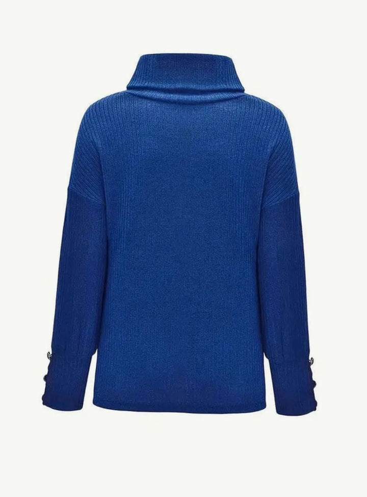 Haley | Women's Cowl Neck Ribbed Jumper