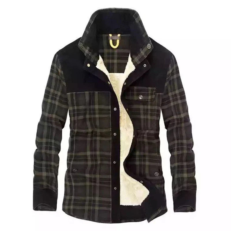 Hamish | Men's Lined Button Front Plaid Shacket