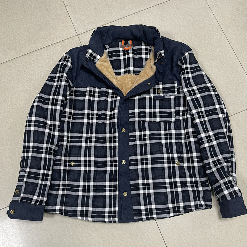 Hamish | Men's Lined Button Front Plaid Shacket