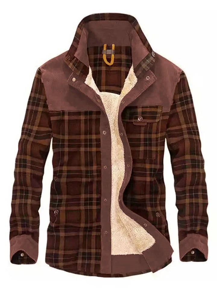 Hamish | Men's Lined Button Front Plaid Shacket