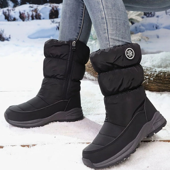 Hazel | Women's Quilted Faux Fur Lined Snow Boots