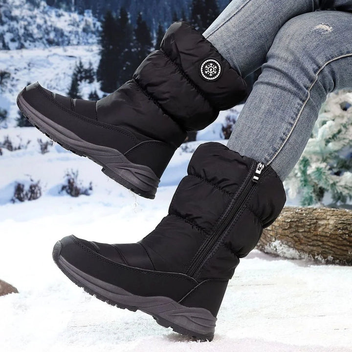 Hazel | Women's Quilted Faux Fur Lined Snow Boots
