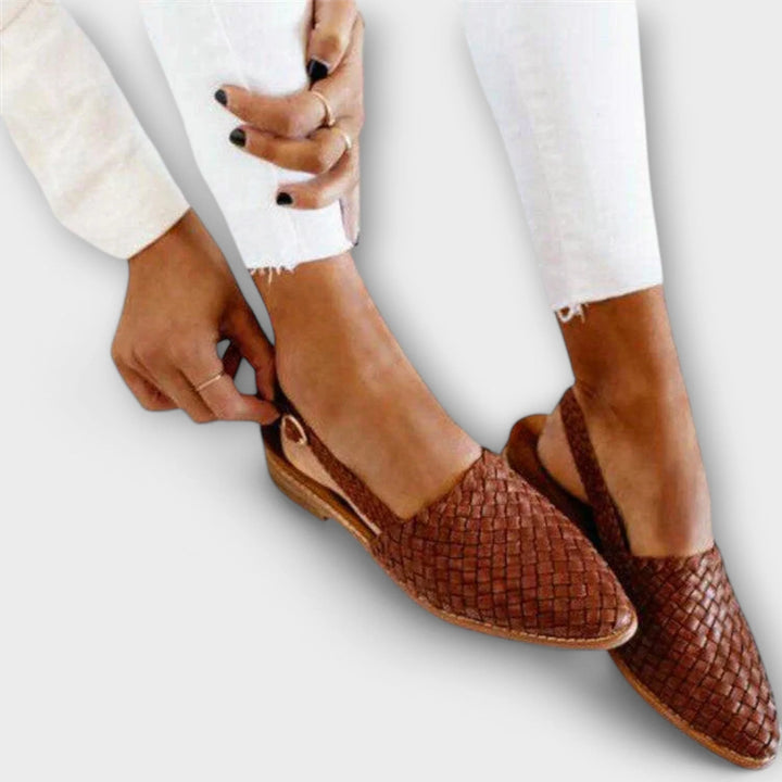 Helen | Women's Woven Slingback Loafers