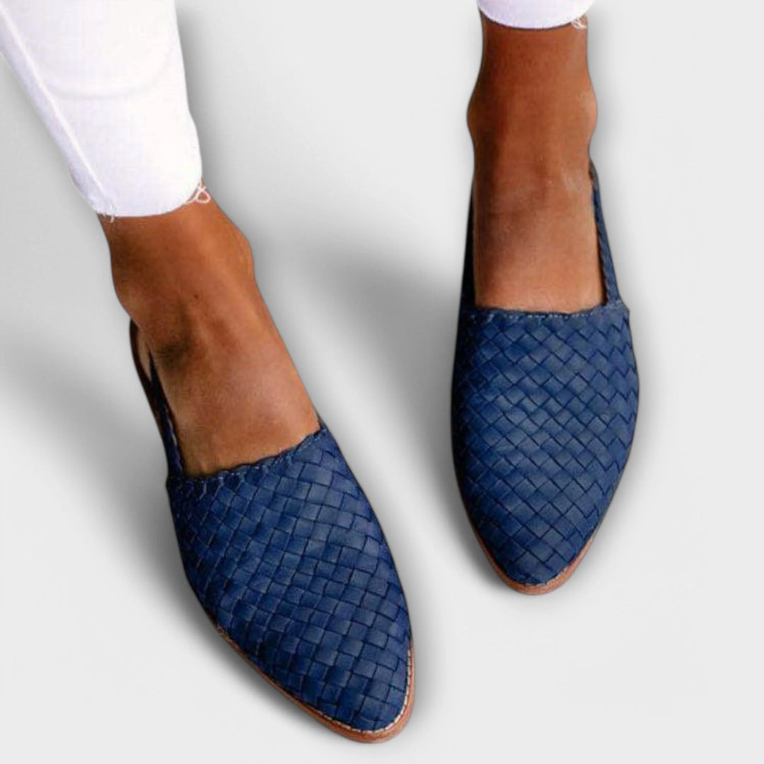 Helen | Women's Woven Slingback Loafers