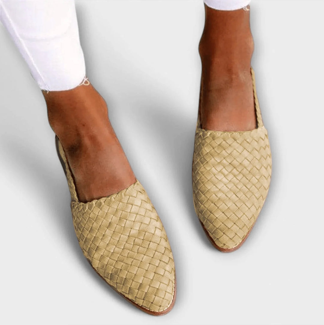 Helen | Women's Woven Slingback Loafers