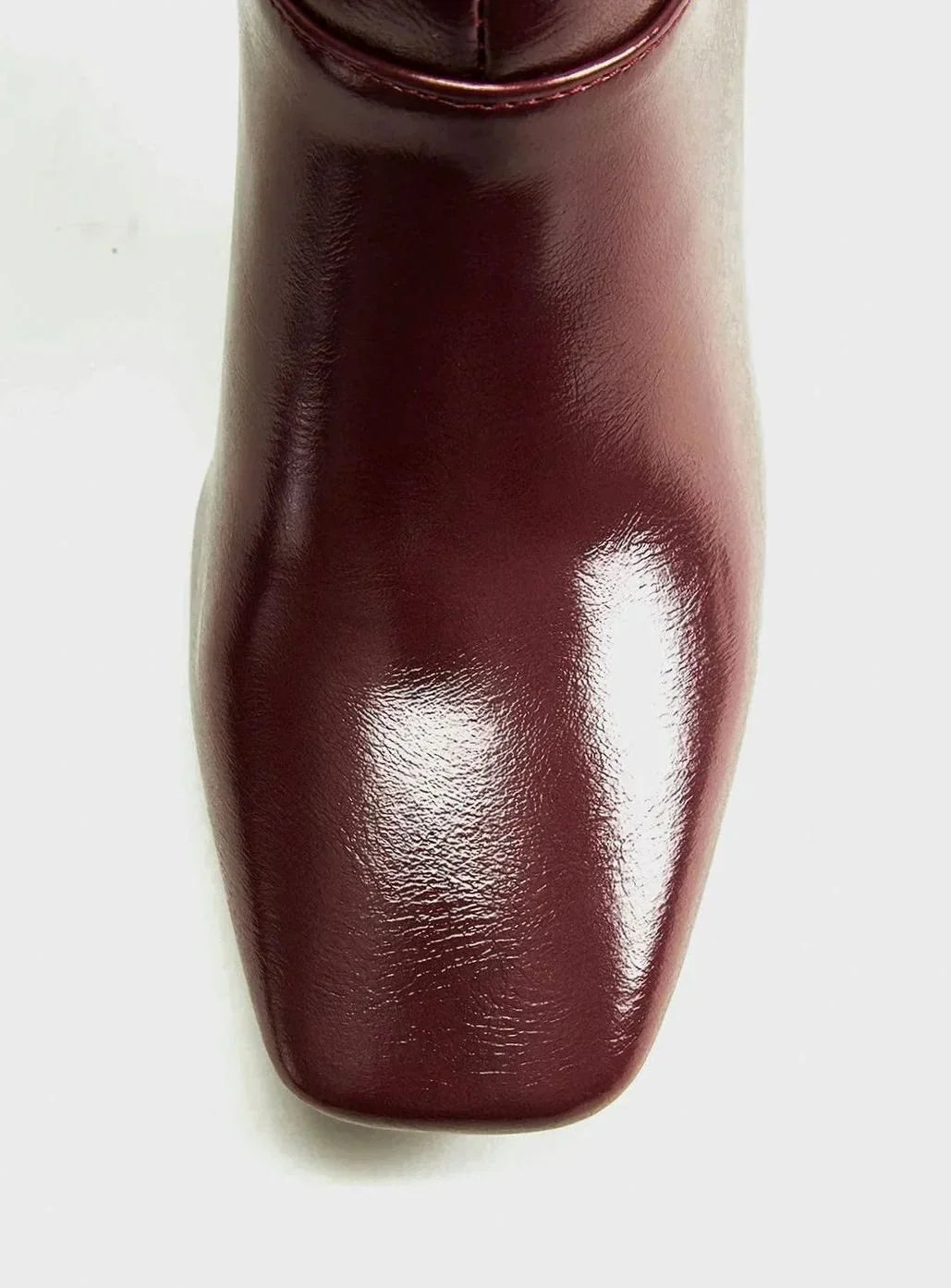 Hester | Women's Faux Leather Knee High Burgundy Boots