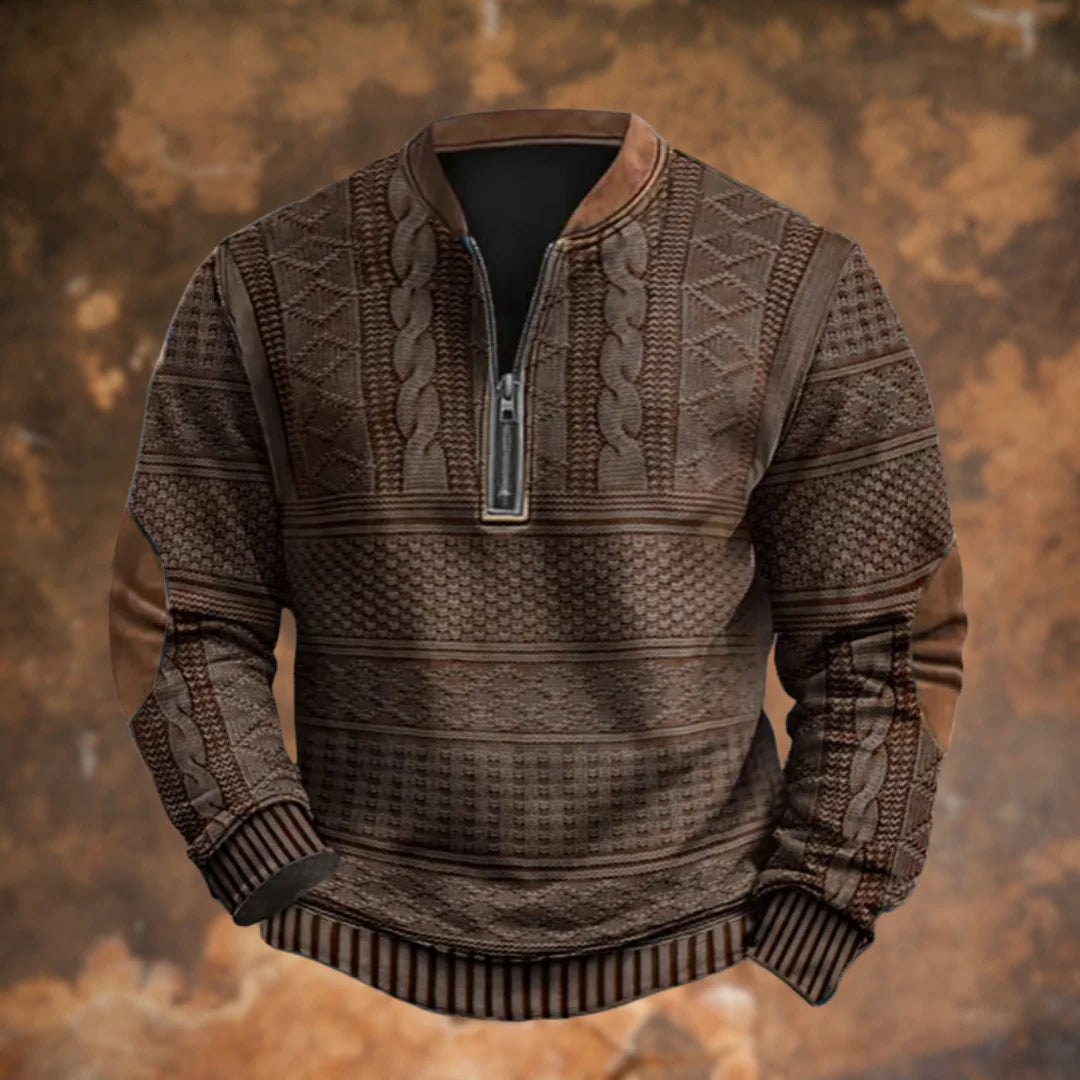 Hilary | Men's Quarter-Zip Knit Sweater