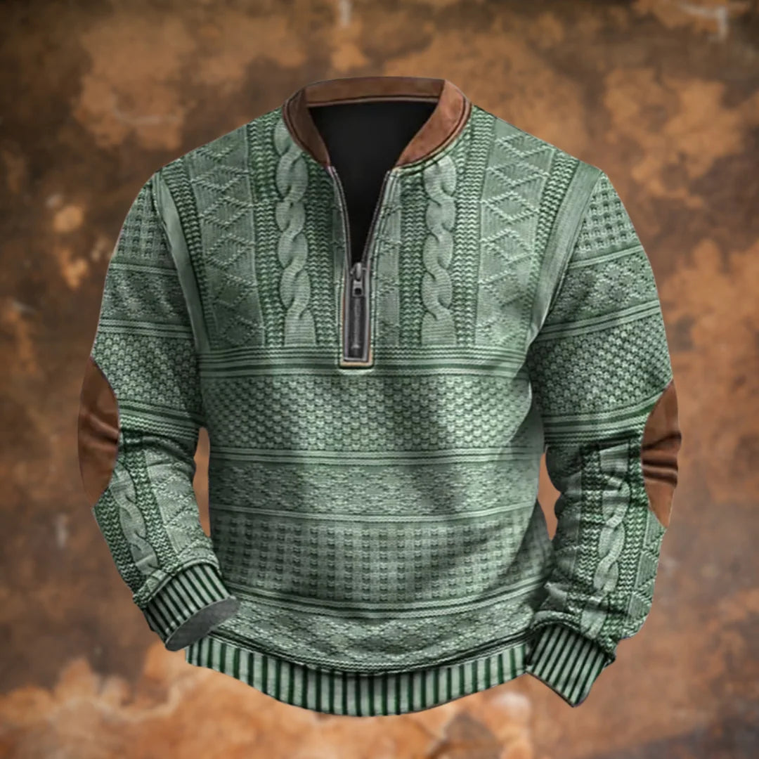 Hilary | Men's Quarter-Zip Knit Sweater