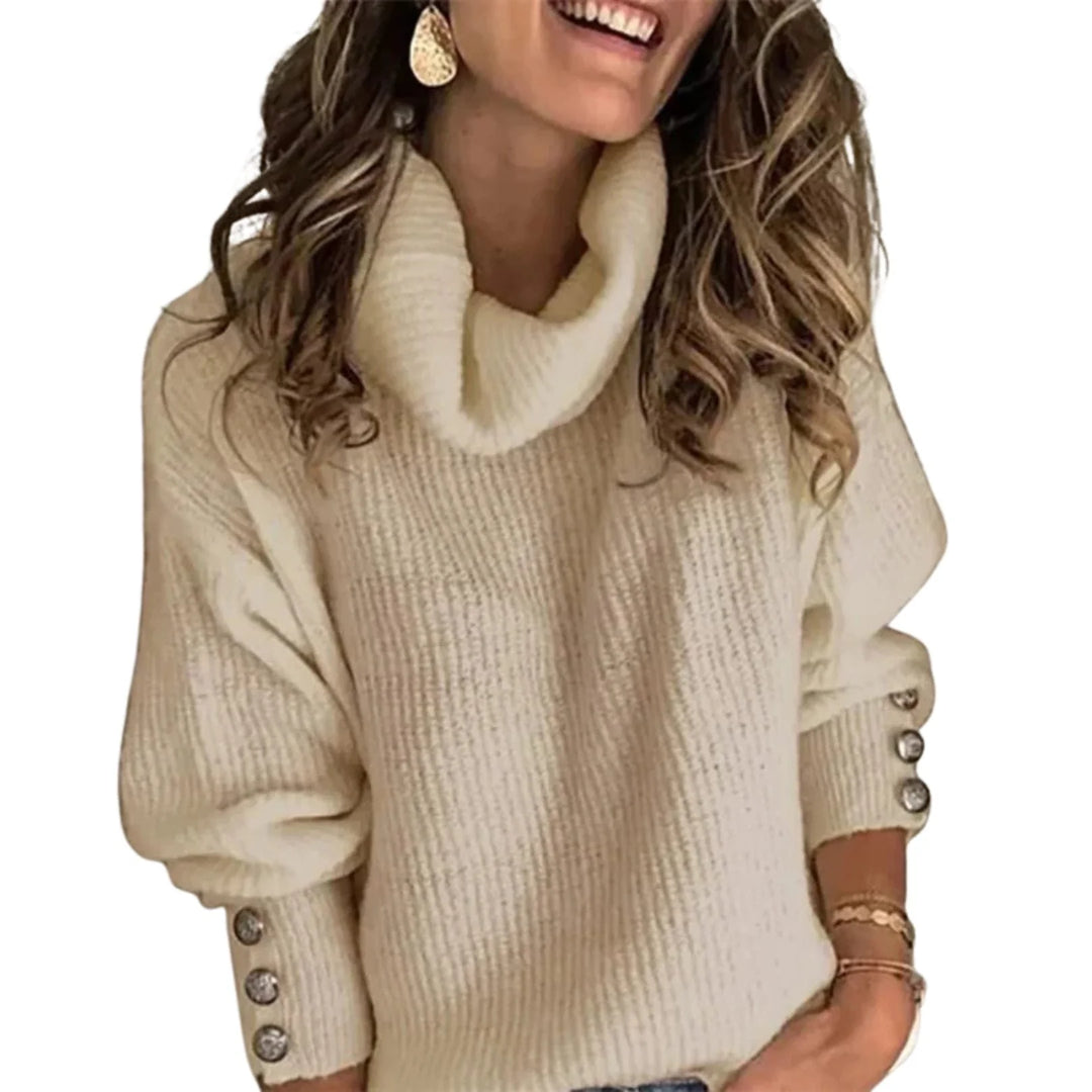 Hope | Women's Ribbed Cowl-Neck Sweater